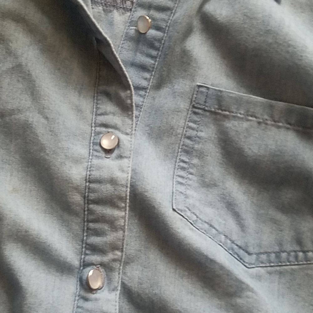 Denim tie top - Picture 3 of 4